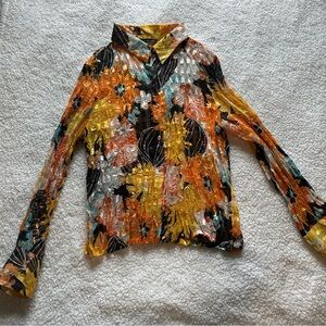 Le Caviar Vibrant Floral Blouse